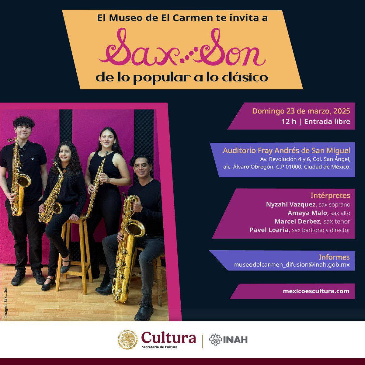 SaxSon_'s tweet photo. Gracias a todos por acompañarnos #SaxSon #Cuarteto https://t.co/tlwY1AUvne