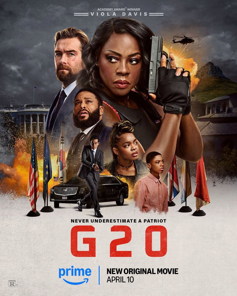 AllCinemaVerse's tweet image. Amazon Original New Movie #G20 Streaming From 10th April On #PrimeVideo.

Starring: #ViolaDavis, #AnthonyAnderson, #MarsaiMartin, #RamónRodríguez, #AntonyStarr, #DouglasHodge, #ElizabethMarvel, #SabrinaImpacciatore &amp;amp; More.
Directed By #PatriciaRiggen.

#G20OnPrime #PrimeVerse