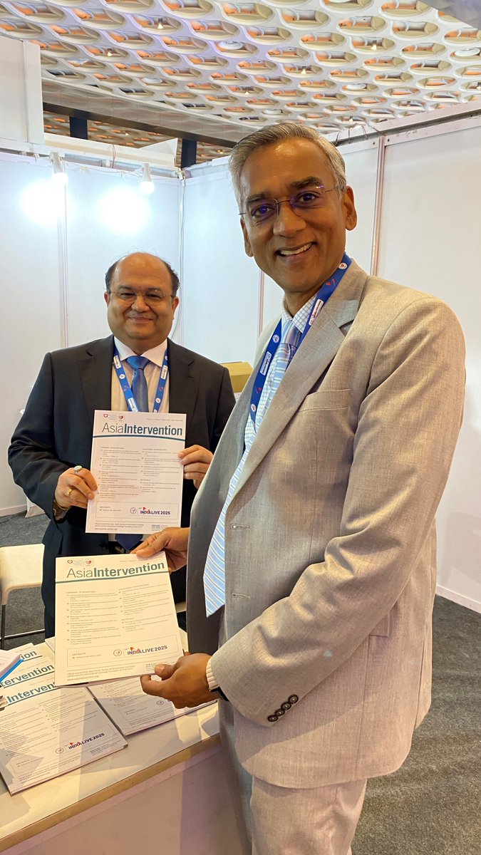 AsiaInterv's tweet image. 🆕 New issue of #AsiaIntervention launched at the 14th India Live in Mumbai with @koshurkaul! Includes selected abstracts and the latest in interventional cardiology. Don't miss out! 

➡️ asiaintervention.org/table-of-conte…

#AsiaIntervention #IndiaLIVE #interventionalcardiology