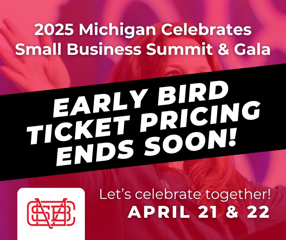 Heads up! Early bird pricing ends on 3/28! Secure your tickets now for an epic experience with MCSB. Hurry, don't wait! michigancelebrates.org

#MCSB2025 #MichiganCelebrates