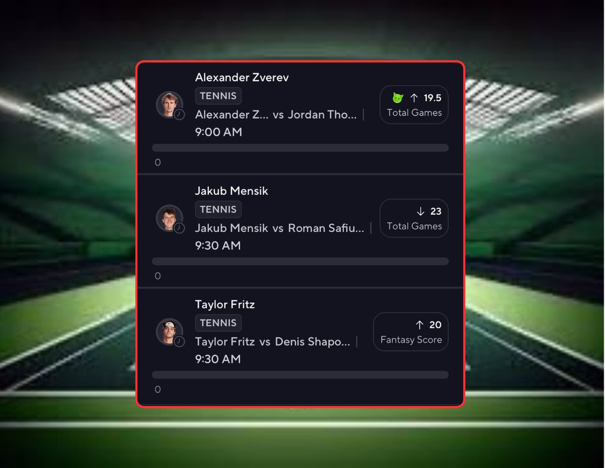 SlothLockz's tweet image. 4.25x 3-man POWER! 🎾 

Dropping 2 Units on this! 🏦 

Join the free discord in the bio for more cash! 💰 

Link in comments: ⬇️

#locks #prizepicks #nuke