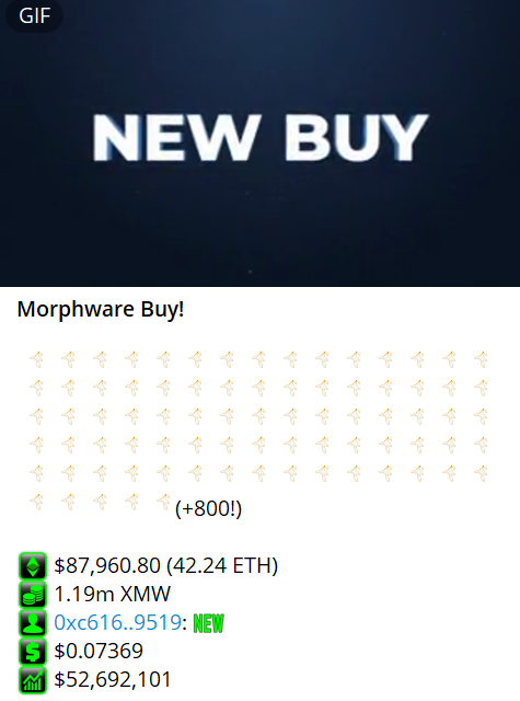 NO EMPTY PROMISES AT MORPHWARE!

$88,000 US DOLLARS

WE. JUST. GETTING. STARTED.

$XMW
