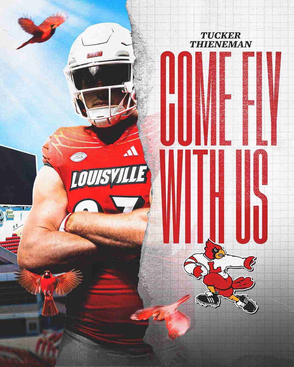 Tucker Thieneman (@tuckthie78) on Twitter photo Thank you <a href="/LouisvilleFB/">Louisville Football</a> for the graphics. Excited to be on campus on April 7th for a spring ball practice and learn more about UofL Football
#GOCards #FlyVille26
<a href="/JeffBrohm/">Jeff Brohm</a> <a href="/CoachROwens/">Richard Owens</a>
<a href="/pete_nochta13/">Pete Nochta</a> <a href="/Brohm_Brady/">Brady Brohm</a>
<a href="/ULFBRecruiting/">Louisville FB Recruiting</a> <a href="/PHSPirateFB/">Pewaukee HS Football</a> <a href="/JustinFriske/">Justin Friske</a> <a href="/coachbridgwater/">Jonny Bridgewater</a> Thank you <a href="/LouisvilleFB/">Louisville Football</a> for the graphics. Excited to be on campus on April 7th for a spring ball practice and learn more about UofL Football
#GOCards #FlyVille26
<a href="/JeffBrohm/">Jeff Brohm</a> <a href="/CoachROwens/">Richard Owens</a>
<a href="/pete_nochta13/">Pete Nochta</a> <a href="/Brohm_Brady/">Brady Brohm</a>
<a href="/ULFBRecruiting/">Louisville FB Recruiting</a> <a href="/PHSPirateFB/">Pewaukee HS Football</a> <a href="/JustinFriske/">Justin Friske</a> <a href="/coachbridgwater/">Jonny Bridgewater</a>