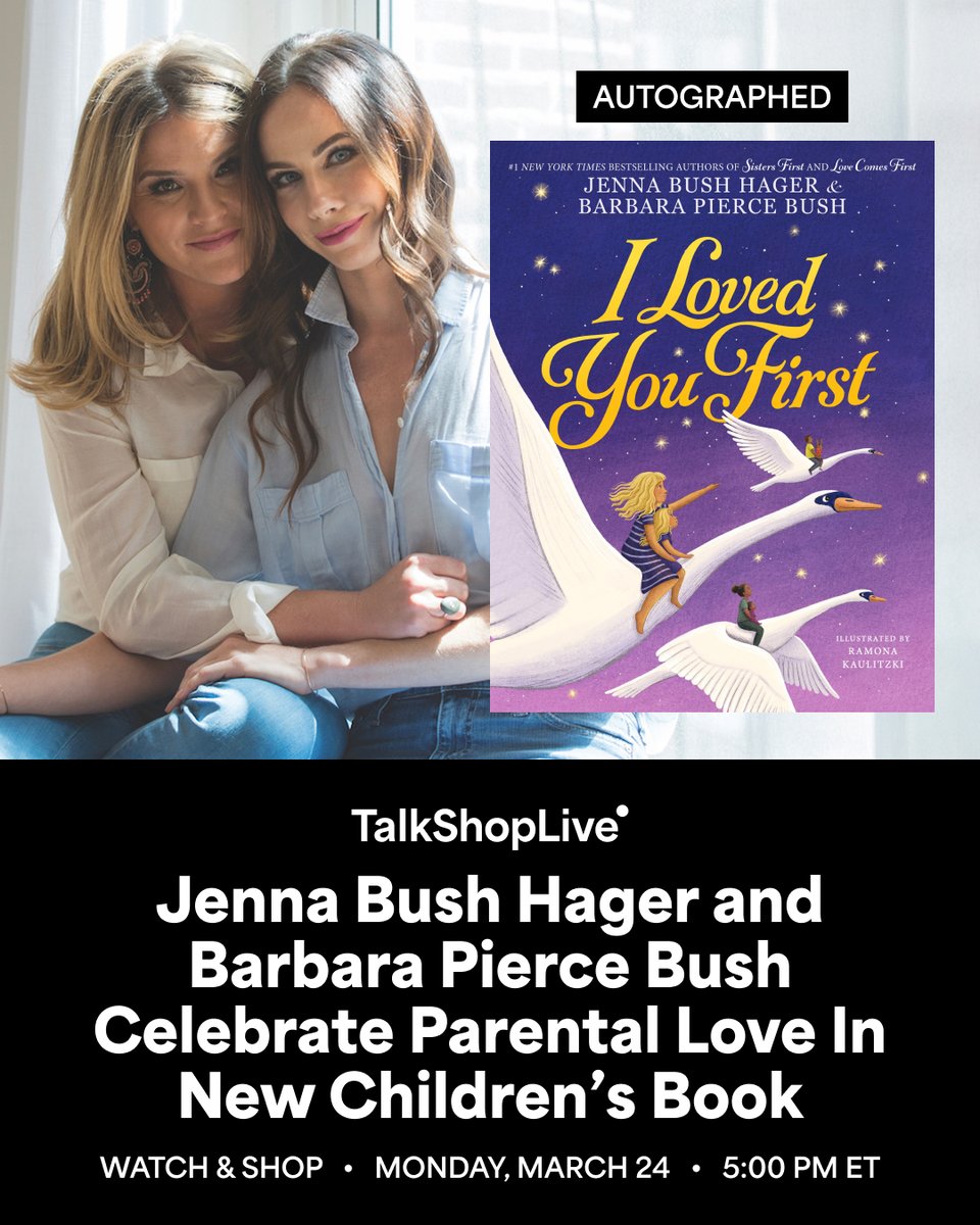 TalkShopLive (@talkshoplive) on Twitter photo Don't miss <a href="/JennaBushHager/">Jenna Bush Hager</a> & Barbara Pierce Bush LIVE today! Tap the link to get a reminder for the show & pre-order your copy of their new children's book with autographed bookplate.
📽️&🛒: bit.ly/3Fv63Ku Don't miss <a href="/JennaBushHager/">Jenna Bush Hager</a> & Barbara Pierce Bush LIVE today! Tap the link to get a reminder for the show & pre-order your copy of their new children's book with autographed bookplate.
📽️&🛒: bit.ly/3Fv63Ku