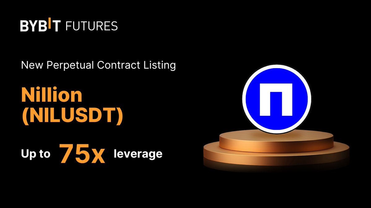 🚀 #NILUSDT Perpetual Contract is now LIVE on #BybitContract with <a href="/nillionnetwork/">Nillion</a>! 

Trade with up to 75x Leverage.

📈 Trade $NIL: i.bybit.com/tab0ncn

#BybitTrading #BybitListing