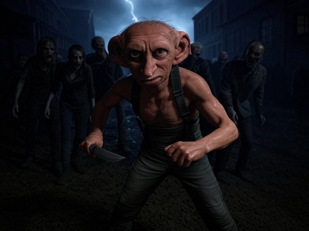 Dobby_Coin's tweet photo. Two years of Resident Evil 4, oh such spooky magic! 

Dobby speed runs RE4 with a knife! 🔪✨

😱Dobby trembles, thinking of zombies chasing him like angry masters. But Dobby would fight with a sock spell, not just a gun! Survival is freedom, yes? #HorrorMagic #DobbyisFree #ResidentEvil #Residentevil4
