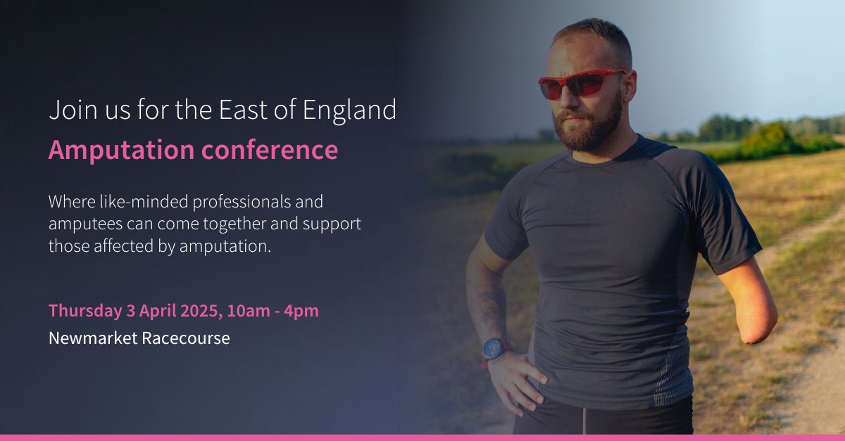 It’s your last chance to book places for our #EastOfEngland #Amputation conference. Hosted in partnership with @No5Chambers, the conference marks the start of #LLLDAM. Find out more and RSVP: bit.ly/4hGJznj #IMAmputationConf