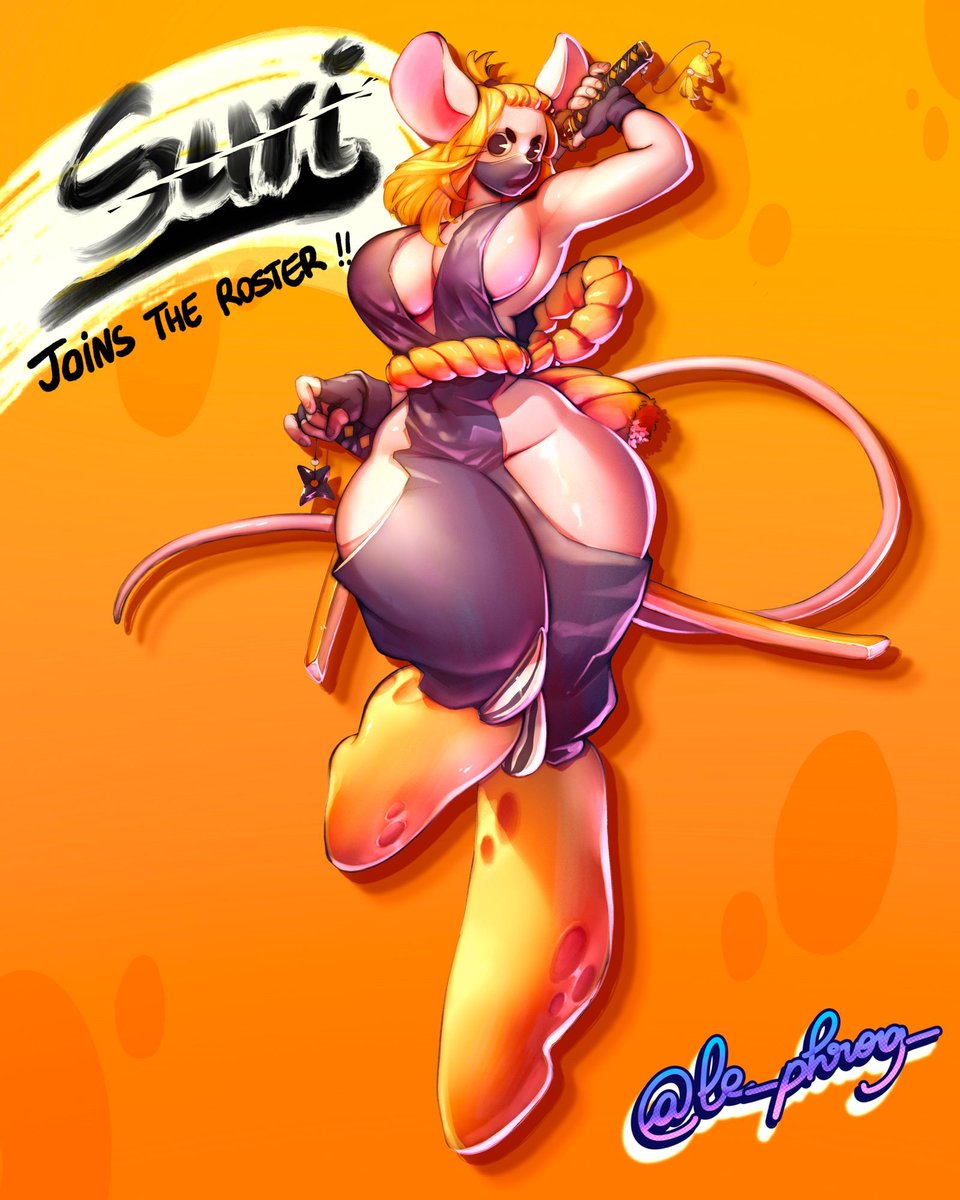 Meet Suri, the cheese loving, scatter brained, bottom heavy mouse shinobi 🐭🥷