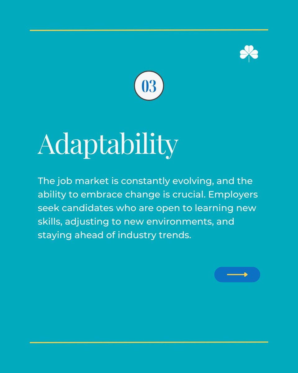 ShamrckAI's tweet photo. In today's job market, soft skills are your secret weapon. Communication, teamwork, adaptability, problem-solving, time management, and leadership can set you apart. Balance these with your technical skills for career success. Start now! #CareerTips #SoftSkills https://t.co/oT0KfEfBDY