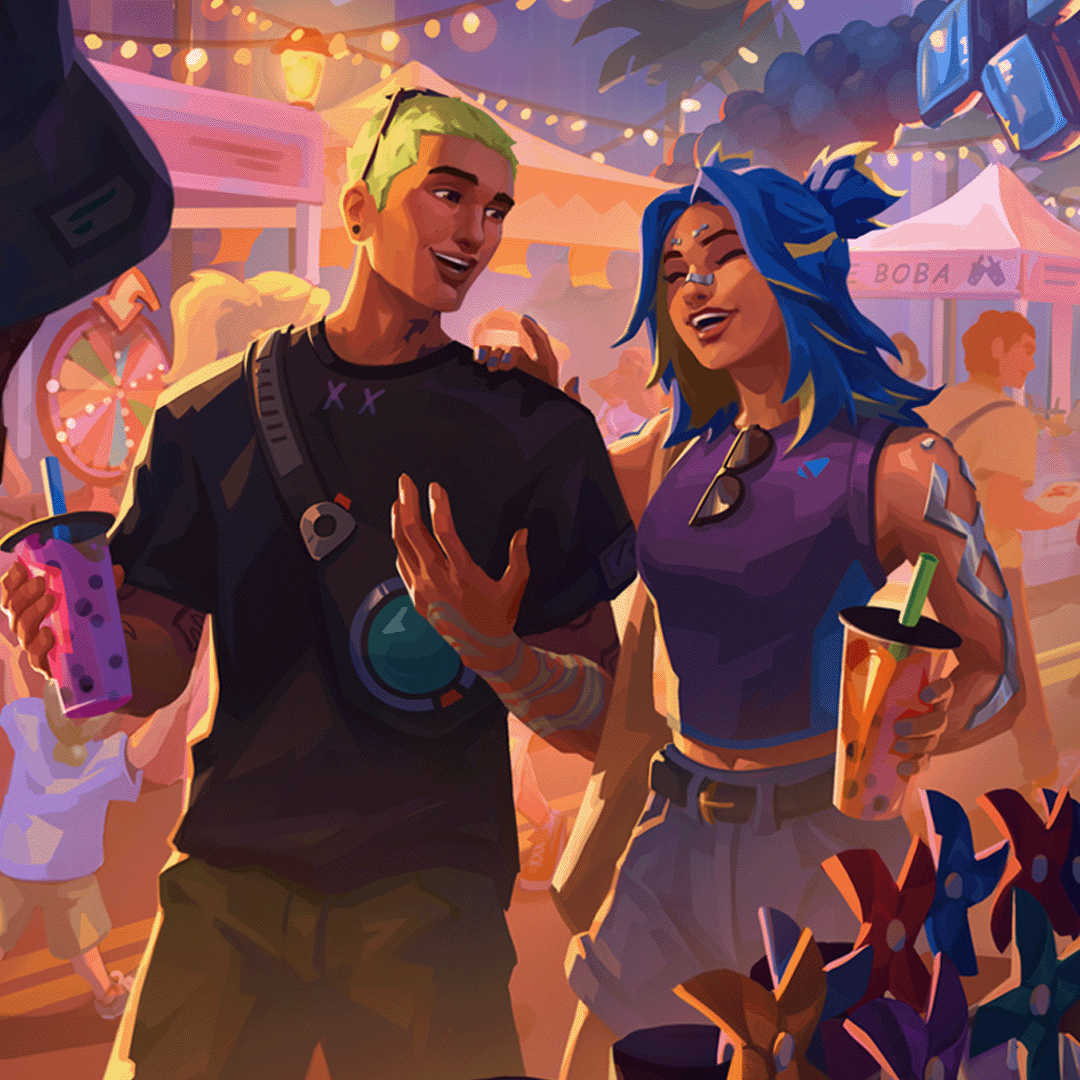 VALORANT's tweet photo. Neon finally got her boba that Gekko owed her https://t.co/Mlyr5A6f6A