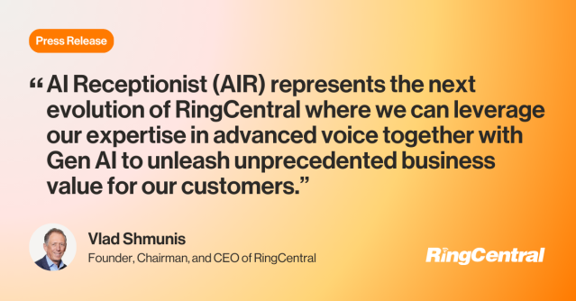 Profulgent's tweet photo. For the past 25 years, RingCentral has been transforming the way businesses communicate and engage their customers. Now, with AI, their reinventing customer interactions. Since launching RingCentral AI Receptionist (AIR) just a few weeks ago, they’ve... https://t.co/93n0R5QlHg https://t.co/f8jBcZCtAA