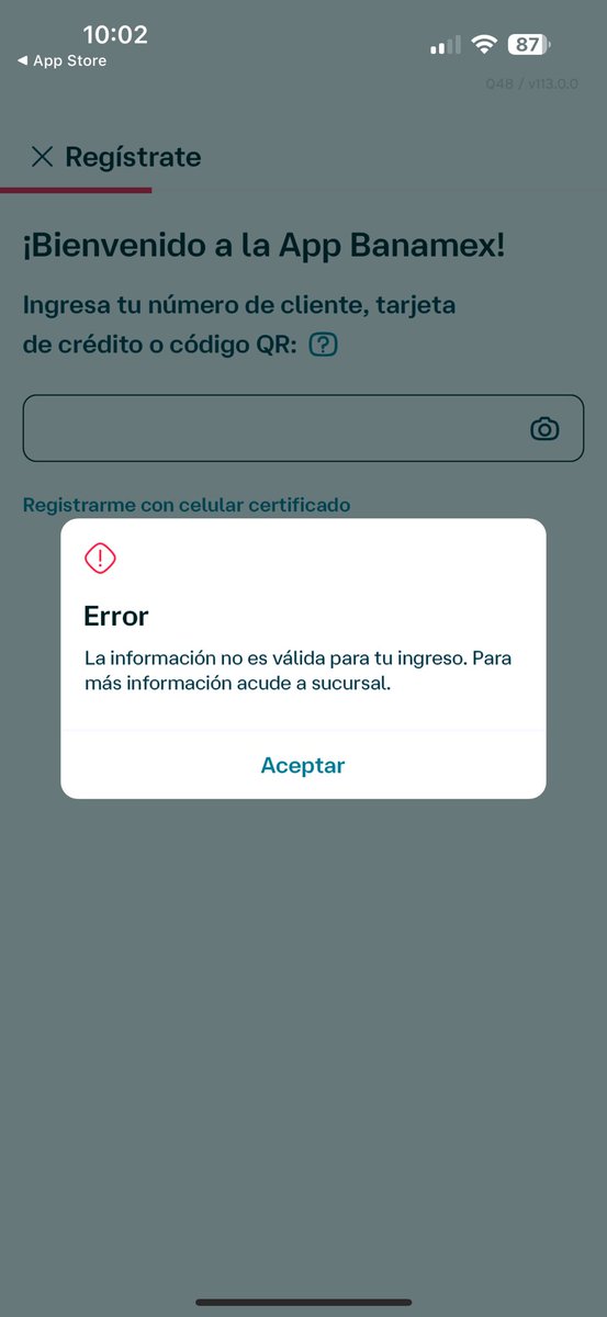 XesusLP's tweet photo. @banamex  qué onda con tu app, desde el viernes está así, que no se supone que ya la ibas a a reparar ?? https://t.co/BD63vQQHMt