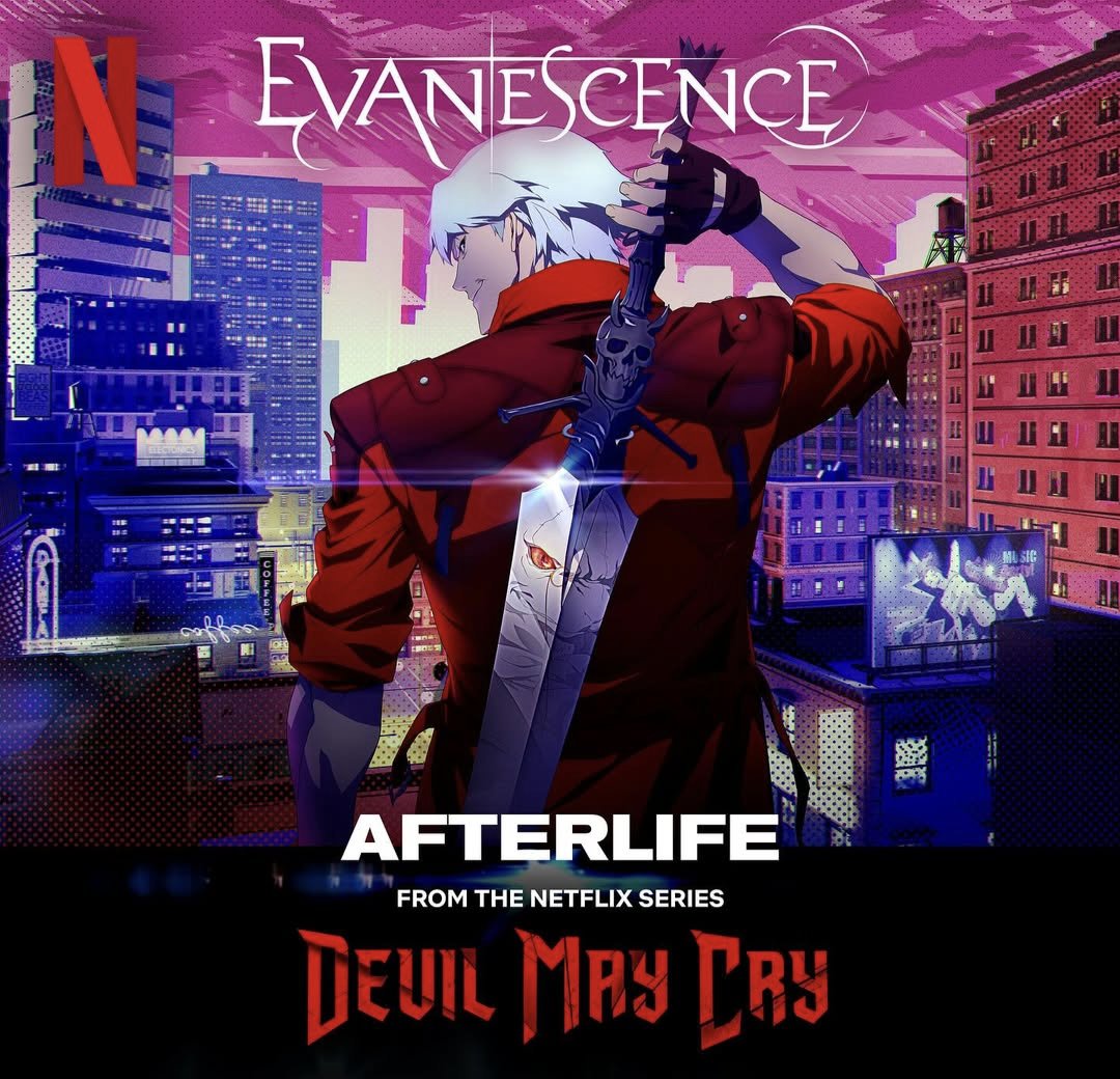 SOTSPodcast's tweet photo. Evanescence will be releasing new song Afterlife this Friday for the upcoming Devil May Cry anime premiering on Netflix April 3rd. https://t.co/OM8T5boR3q