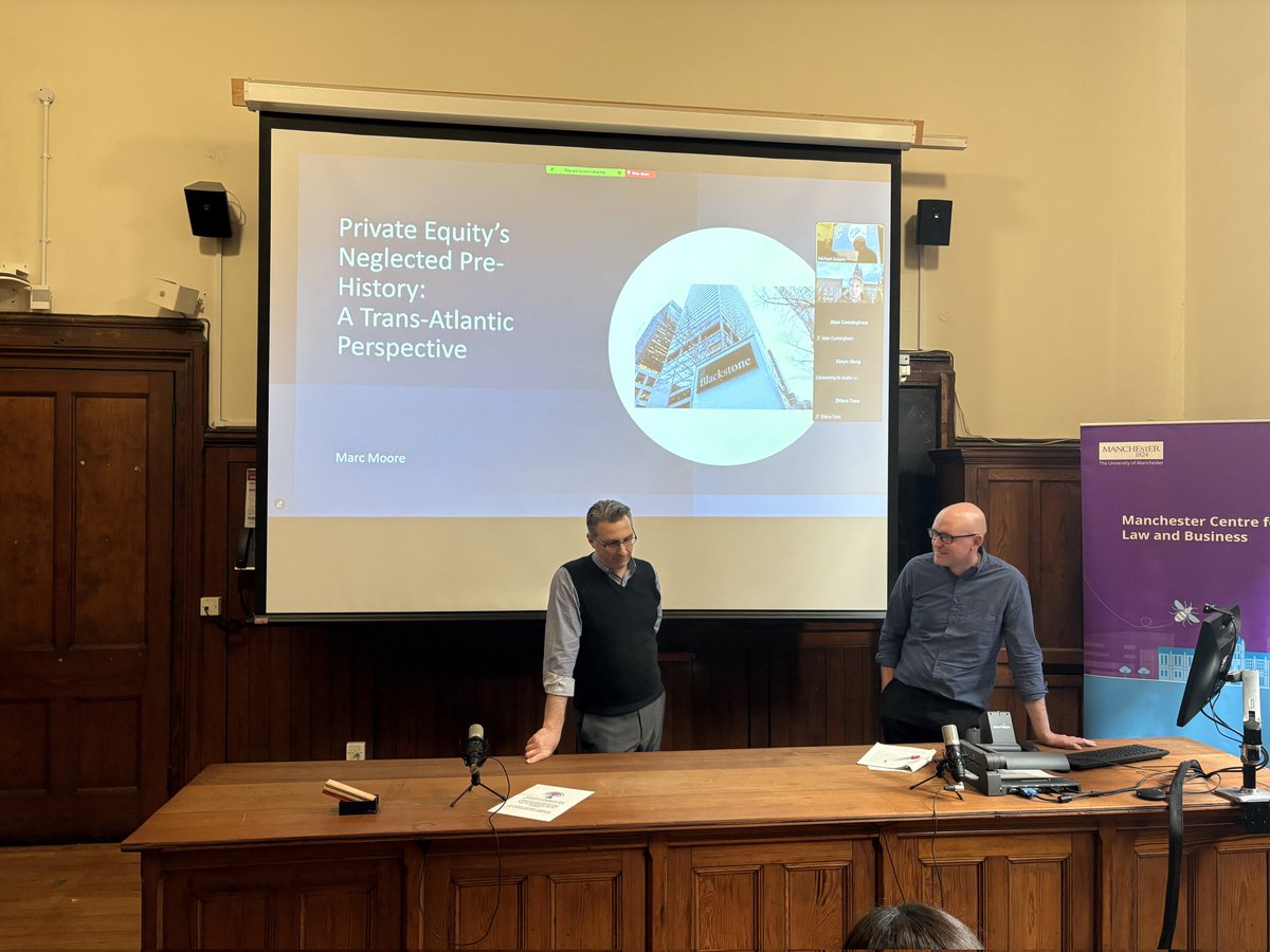 Manchester Centre for Law and Business (@manchesterclab) on Twitter photo It was a pleasure to host Prof Marc Moore from <a href="/UoN_Law/">Nottingham Law</a> last week: "Private Equity's Neglected Pre-History: A Trans-Atlantic Perspective" It was a pleasure to host Prof Marc Moore from <a href="/UoN_Law/">Nottingham Law</a> last week: "Private Equity's Neglected Pre-History: A Trans-Atlantic Perspective"