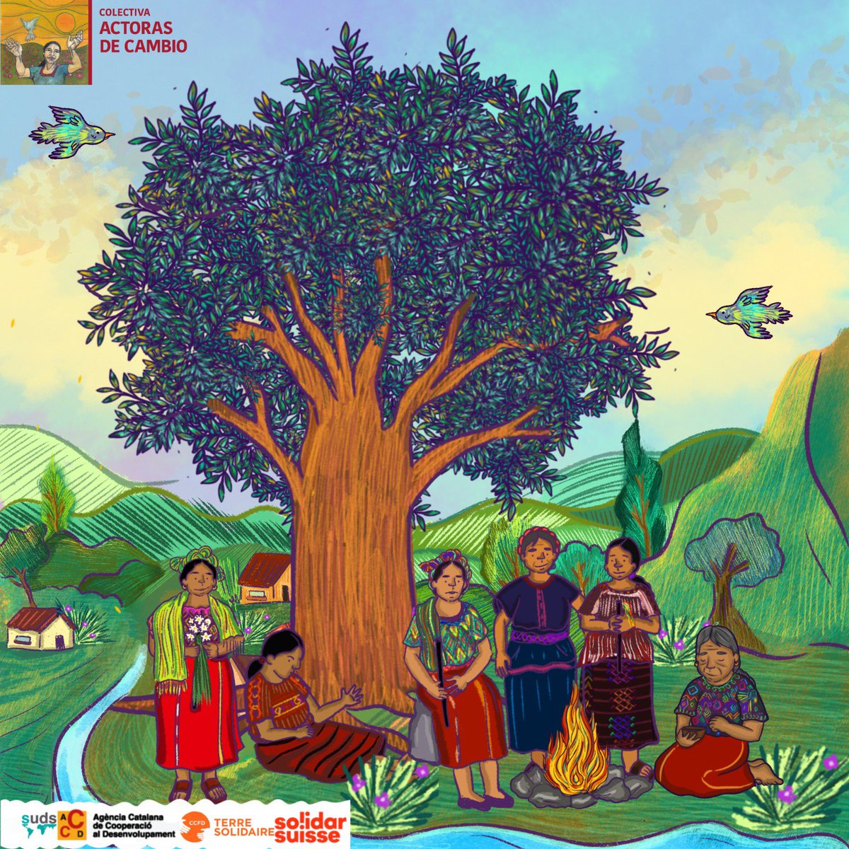 ActorasC's tweet image. Con esta postal abrimos el último mensaje de esta bella campaña que hemos compartido con ustedes desde hace más de un año. 

🐾🍃🪻Abrir caminos de libertad y equilibrio para mujeres y niñas, es nuestra justicia

Agradecemos el bello trabajo de @molcajette  @ItzelyTqm