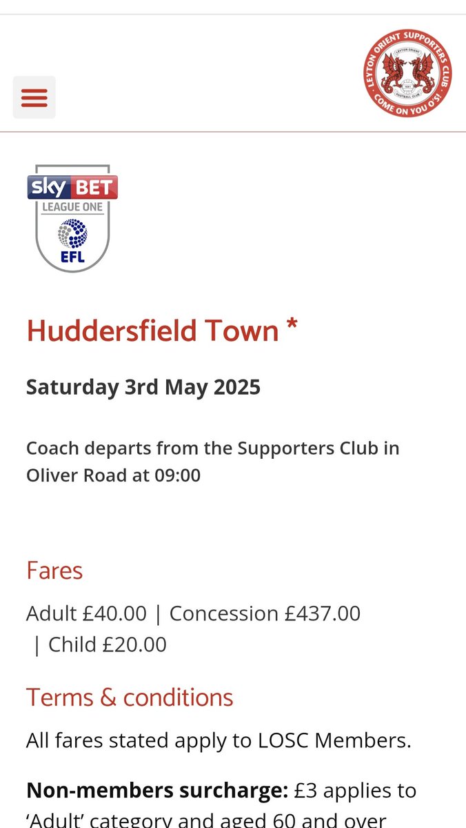 pd_j2's tweet image. Concession prices a bit steep for last game of the season 🫣  @LOFCSupporters