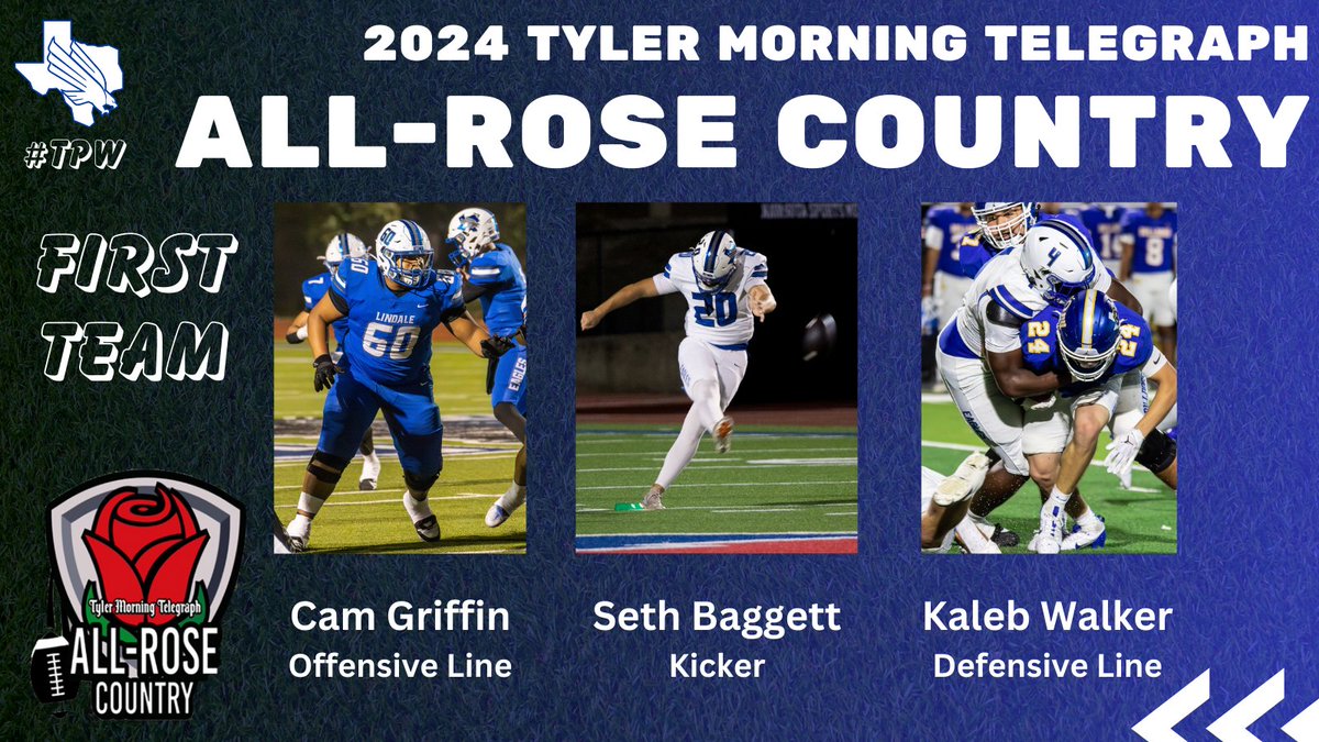 Lindale Football (@lindale_fb) on Twitter photo Dudes just being dudes! All three of these guys impacted the game every time they stepped on the field! Congrats to <a href="/Camerongriffin0/">Cameron Griffin</a> <a href="/Seth_Baggett_/">Seth</a> and <a href="/KalebWalker08/">Kaleb “Bug” Walker</a> on being named to the All-Rose Team! <a href="/Coach_Cochran/">Chris Cochran</a> <a href="/JacobAlford50/">Coach Jacob Alford</a> <a href="/Joel_Rinlee/">Coach Joel Rinlee</a> <a href="/CoachNicks1/">☘️Coach Ronnie Nicks☘️ - M.Ed</a> <a href="/CoachB_Ricks/">Coach Brent Ricks</a> Dudes just being dudes! All three of these guys impacted the game every time they stepped on the field! Congrats to <a href="/Camerongriffin0/">Cameron Griffin</a> <a href="/Seth_Baggett_/">Seth</a> and <a href="/KalebWalker08/">Kaleb “Bug” Walker</a> on being named to the All-Rose Team! <a href="/Coach_Cochran/">Chris Cochran</a> <a href="/JacobAlford50/">Coach Jacob Alford</a> <a href="/Joel_Rinlee/">Coach Joel Rinlee</a> <a href="/CoachNicks1/">☘️Coach Ronnie Nicks☘️ - M.Ed</a> <a href="/CoachB_Ricks/">Coach Brent Ricks</a>