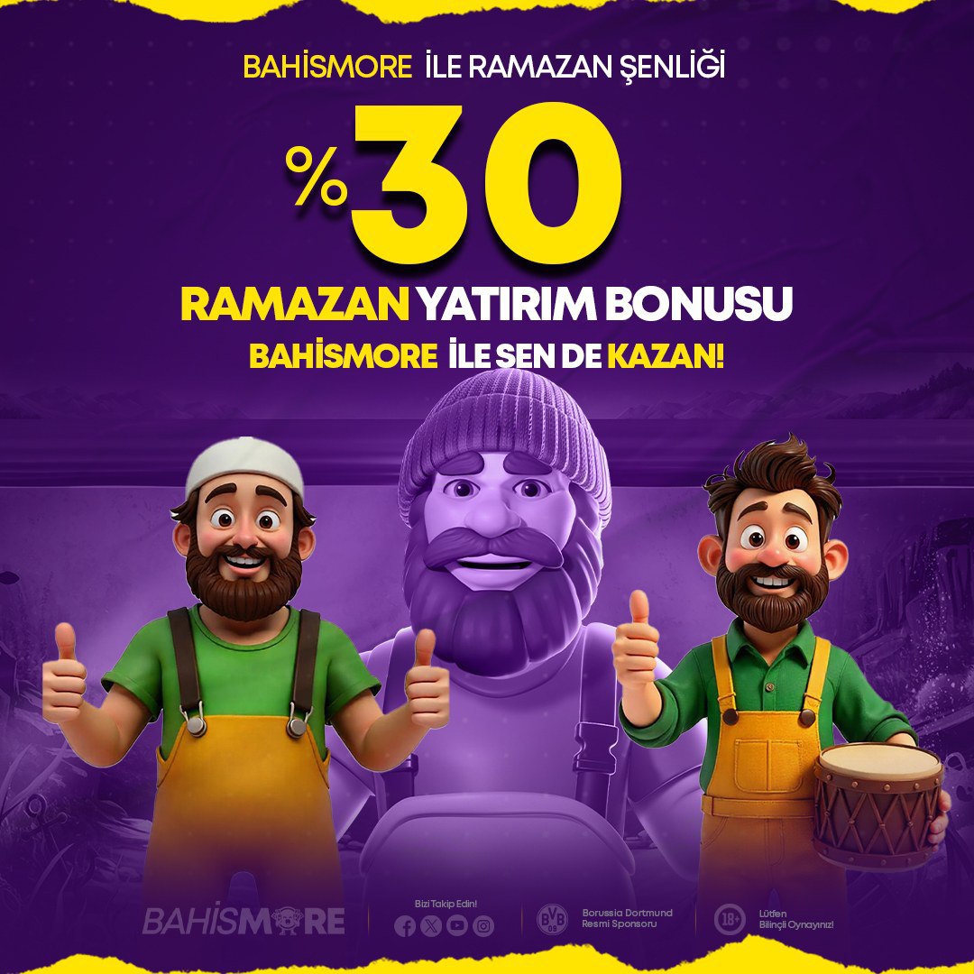 RAMAZAN ŞENLİĞİ 

BAHİSMORE İLE RAMAZANDA DAHA BEREKETLİ 

%30 Ramazan Yatırım Bonusu Sizleri Bekliyor 

🌙 Ramazan Boyunca Kazanç Durmuyor!

👍GÜNLÜK SINIRSIZ ÇEKİM İMKANI!

#BAHİSMORE HER ZAMAN DAHA FAZLA 

✅ GÜNCEL GİRİŞ (cutt.ly/Moregirisss)