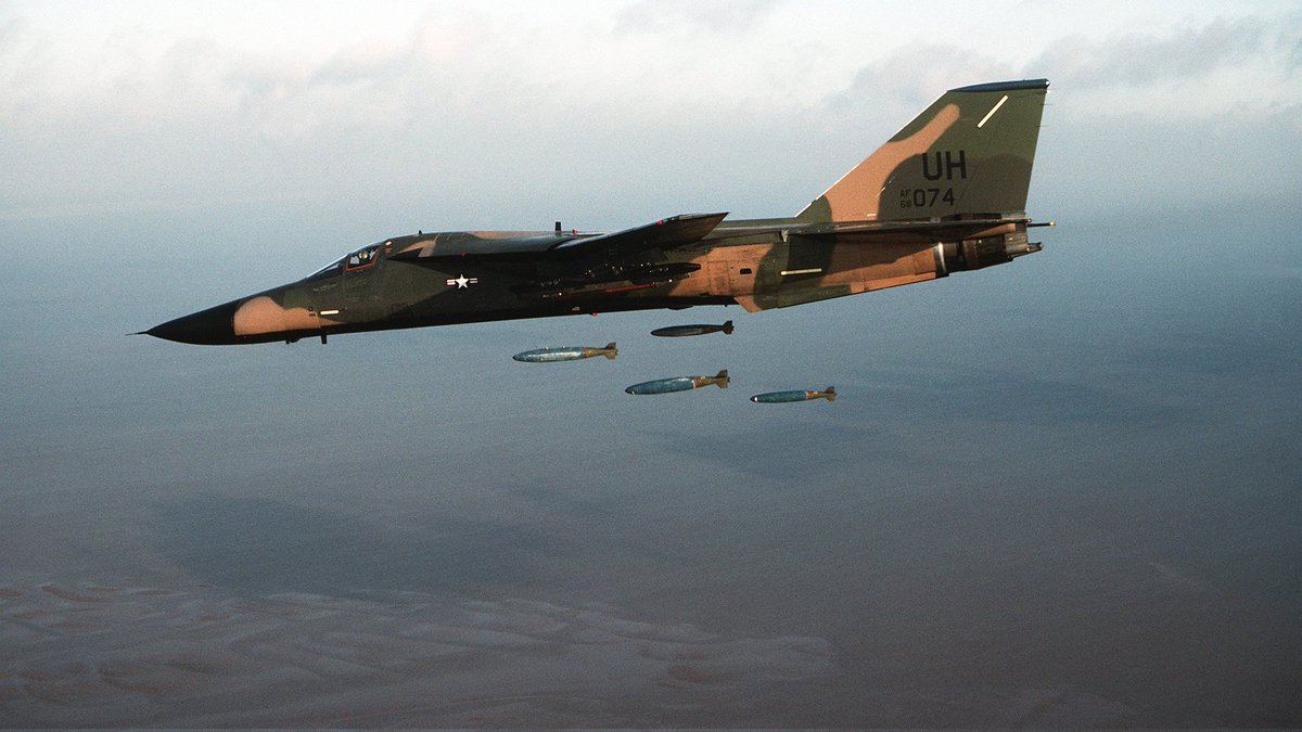 RealAirPower1's tweet image. Out of all the attack aircraft in the 1991 Gulf War, the F-111 proved to be the best, destroying over 920 tanks, 252 artillery pieces, and 12 bridges, more Iraqi targets than any other aircraft. The F-111s were so effective that F-16s were ordered to stop attacking each…