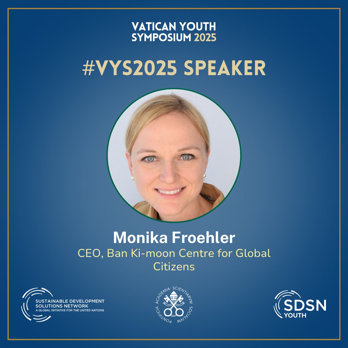 📣 #BKMC CEO Monika Froehler will be participating in this year's Vatican Youth Symposium, hosted by @‌SDSNYouth and @‌CasinaPioIV! 

 🔗 Livestream link: youtube.com/@CasinaPioIV 
#VaticanYouthSymposium#VYS2025#VoicesOfChange#SDSNYouthInAction