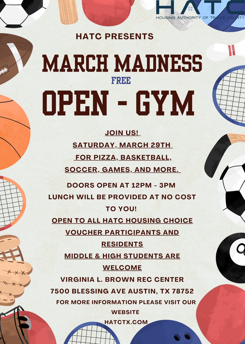 hatctx's tweet image. Come &amp;amp; Celebrate
FREE! 
Lunch: 12pm-1pm 
Open Gym- 12pm-3pm
#staurday #opengym #family