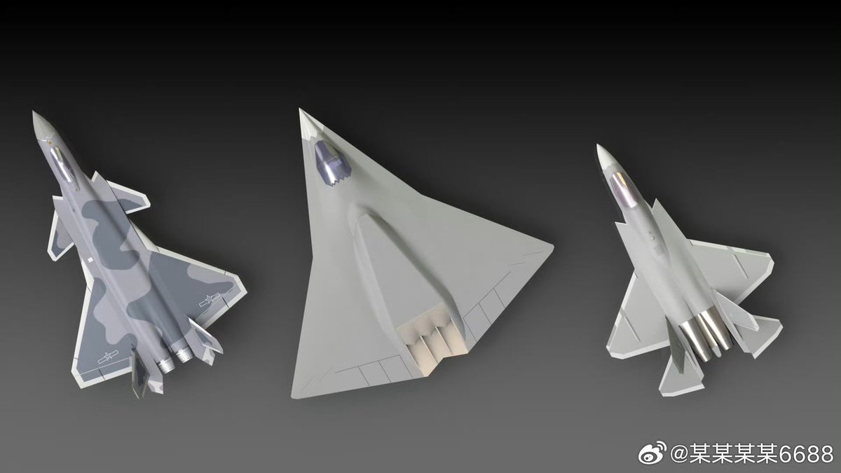 A visual comparison of the Chinese J-20, J-36, and J-35A stealth fighter jets 🇨🇳

 J-20: China’s 5th generation fighter
 J-36: China's future 6th generation aircraft, (under development)
 J-35A: A twin-engine 5th generation fighter jet