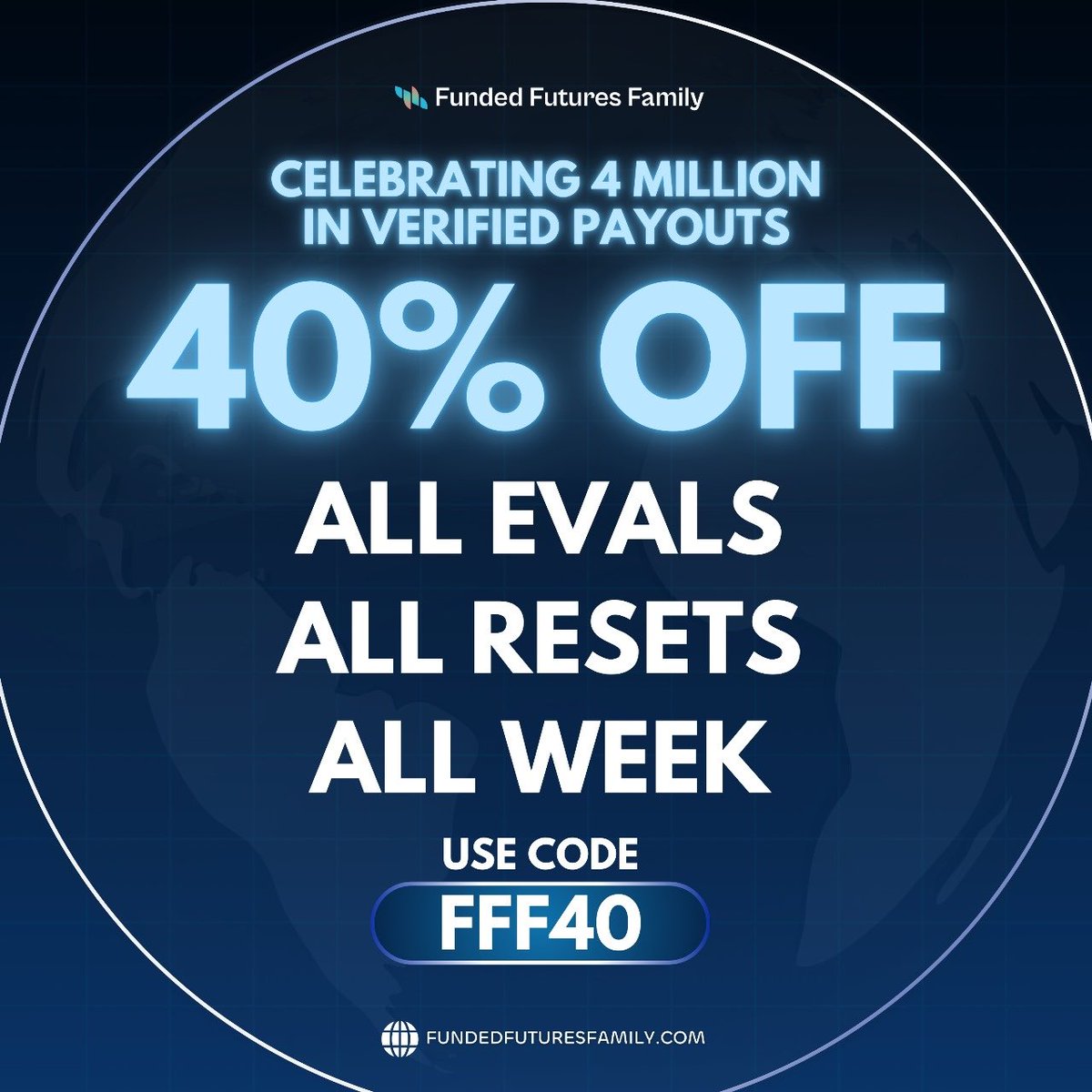 fundedfamily's tweet image. $4M+ paid out in just 6 months 💰🚀

From $200K in November (our first month of operations) to $1.4M so far in March - FFF is scaling fast. And we’re just getting started.

What’s coming:
→ FFF Live (beyond $50K cap) 🔓
→ New dashboard 💻
→ New plans w/ live paths 📈

To…