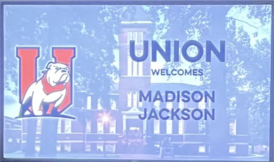 Madison Jackson (@madisonjac56434) on Twitter photo I am so blessed to receive an official offer <a href="/UnionCU_ky/">Union Commonwealth University</a> thank you coach Carr and everyone else for seeing my potential and giving me another opportunity to continue my athletic and academic career. I am so blessed to receive an official offer <a href="/UnionCU_ky/">Union Commonwealth University</a> thank you coach Carr and everyone else for seeing my potential and giving me another opportunity to continue my athletic and academic career.