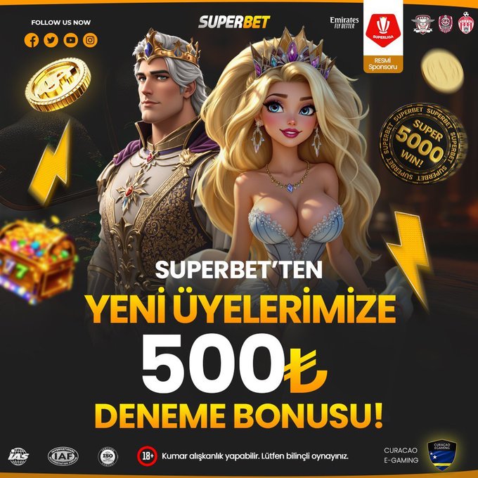 TRSUPERBET's tweet photo. 📢Sende #SuperBet'e katıl ve güvende hisset!

💣500₺ Şartsız Deneme Bonusu Seni Bekliyor!

😎17.500₺ Kolay Çevrim Hoşgeldin Bonusu!

👏Yeni Slotlar Para Dağıtıyor! Sende Kaçırma!

✅Üye olduğun an 500 TL Otomatik hesabında ; (https://t.co/GdKaIAwFjM) https://t.co/UhBfqk8noX