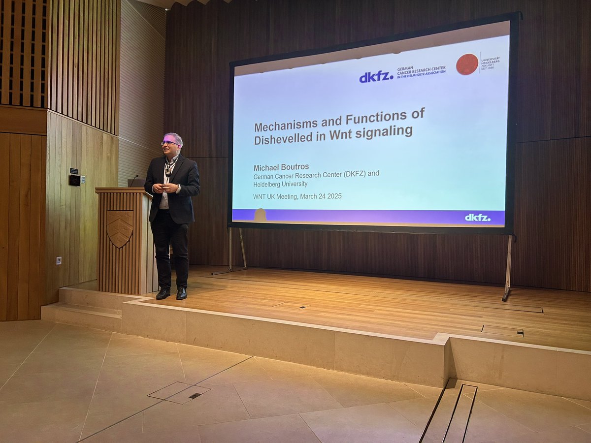 Wnt UK (@uk_wnt) on Twitter photo The final talk of the day is our international keynote speaker <a href="/Michael_Boutros/">Michael Boutros</a> from <a href="/DKFZ/">DKFZ</a> <a href="/UniHeidelberg/">Uni Heidelberg</a> presenting a past and present overview on mechanisms of Wnt signal transduction.
#WNTUK2025 The final talk of the day is our international keynote speaker <a href="/Michael_Boutros/">Michael Boutros</a> from <a href="/DKFZ/">DKFZ</a> <a href="/UniHeidelberg/">Uni Heidelberg</a> presenting a past and present overview on mechanisms of Wnt signal transduction.
#WNTUK2025