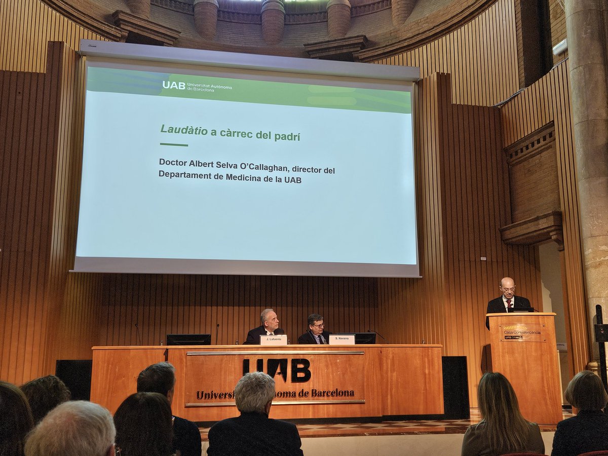 U. M. Sistèmiques. Medicina Interna H. V. d'Hebron (@mivhsistemiques) on Twitter photo Avui s'ha investit Doctora Honoris Causa per la UAB a la Prof. Ingrid Lundberg del Karolinska Institutet, referent en l'àmbit de les miositis. El padrí ha estat el Prof. Selva-O'Callaghan, amic i company de Lundberg durant la seva prolífica carrera. <a href="/MIVHSistemiques/">U. M. Sistèmiques. Medicina Interna H. V. d'Hebron</a> <a href="/vallhebron/">Vall d'Hebron</a> Avui s'ha investit Doctora Honoris Causa per la UAB a la Prof. Ingrid Lundberg del Karolinska Institutet, referent en l'àmbit de les miositis. El padrí ha estat el Prof. Selva-O'Callaghan, amic i company de Lundberg durant la seva prolífica carrera. <a href="/MIVHSistemiques/">U. M. Sistèmiques. Medicina Interna H. V. d'Hebron</a> <a href="/vallhebron/">Vall d'Hebron</a>