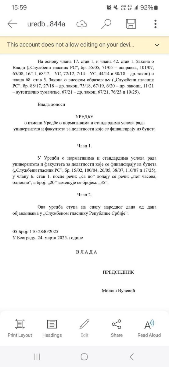 Kako Vlada Srbije da ukrade plate profesorima univerziteta, a da je ne tužimo? JEDNOSTAVNO! U toku noći promeni uredbom odnos nastave i nauke sa 20/20 sati na 35/5 i umesto pola plate isplati samo osminu plate! Geniji, suvi geniji! Uredba doneta danas od strane Vlade u ostavci.