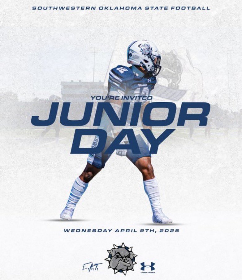 Thank you <a href="/taterobards/">Tate Robards</a> <a href="/SWOSUFootball/">SWOSU Football</a> for the junior day invite 
<a href="/CoachAdamGaylor/">Adam Gaylor</a> 
<a href="/CoachJacq/">Jacques Washington</a> 
<a href="/_CoachGreenwood/">Doug Greenwood</a> 
<a href="/Coach_JHarding/">Jordan Harding</a> 
<a href="/JenksFootball/">JenksTrojanFootball</a> 
<a href="/RecruitJenksFB/">Recruit Jenks FB</a>