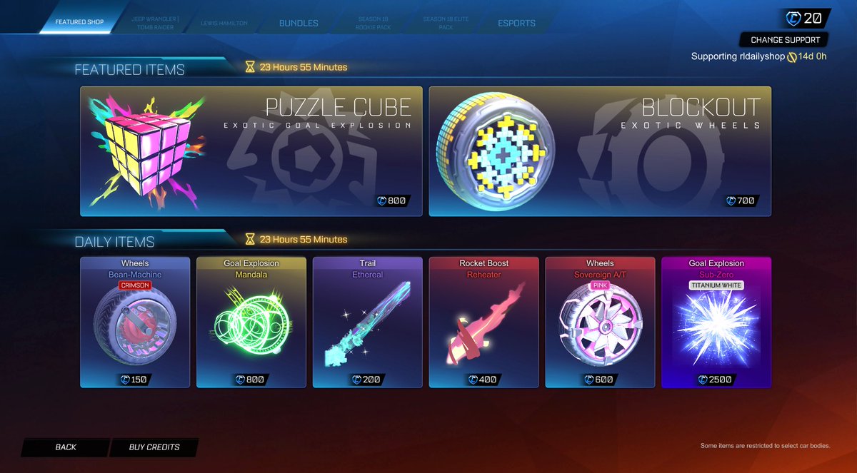 Rocket League Shop tweet media