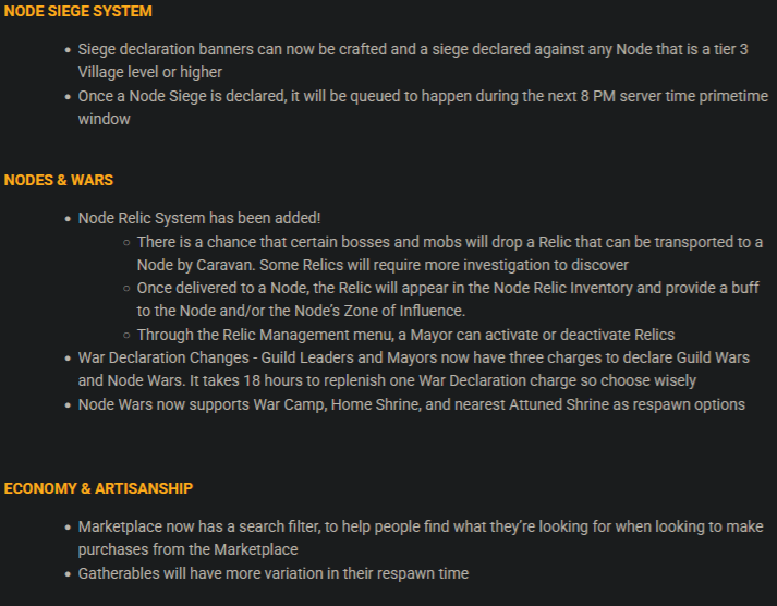 Ashes of Creation 3/24/25 PTR Patch Notes

Naval system, Turquoise Sea expansion, Rogue archetype, Node Relics, Ranger changes and more. 

#AshesofCreation