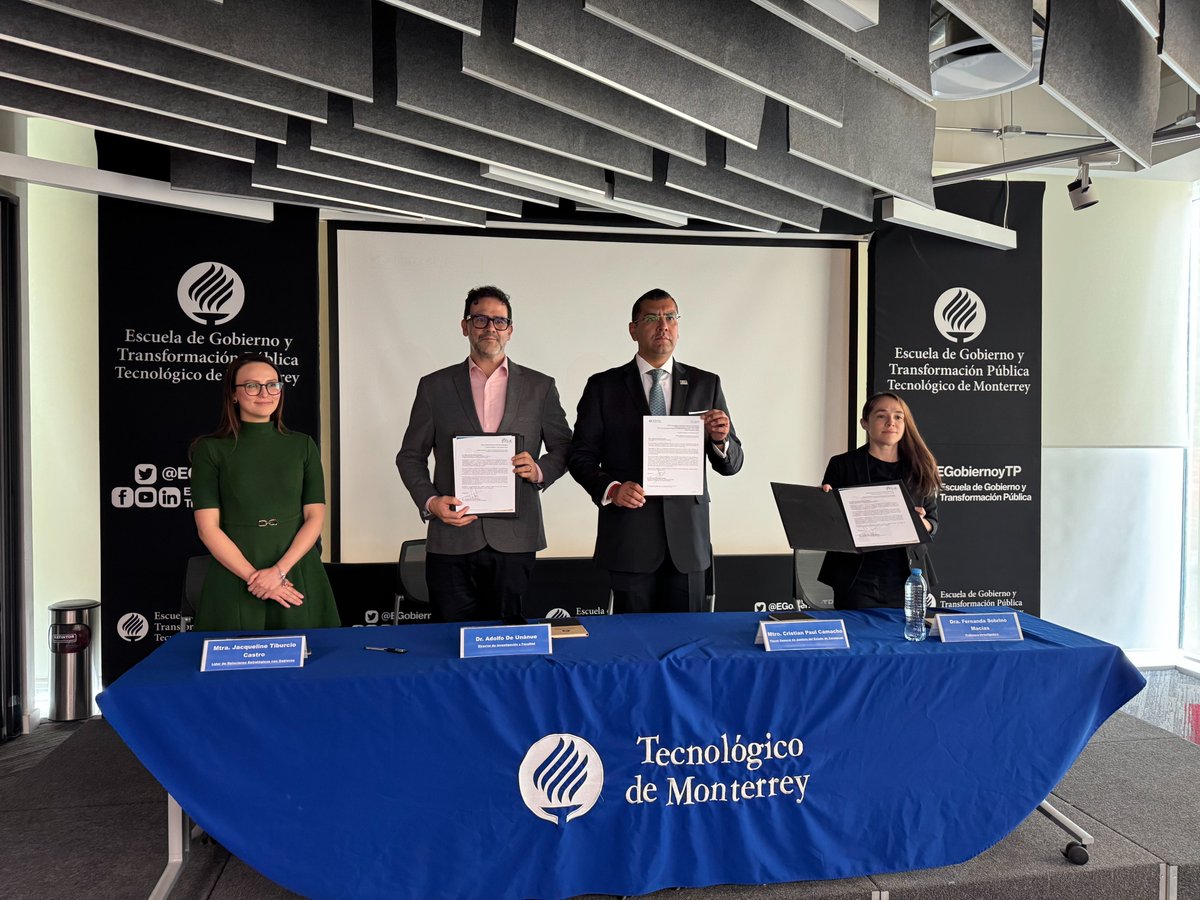 📣Nuestro CCD recibió al Mtro. Cristian Paul Camacho, Fiscal de la <a href="/FiscaliaZac/">FGJE Zacatecas</a>, para firmar la continuidad del proyecto de IA que busca fortalecer las capacidades de la Fiscalía y optimizar procesos de justicia penal.⚖️
Conoce más🔗 egobiernoytp.tec.mx/es/noticias/fi…
#FormamosElFuturo