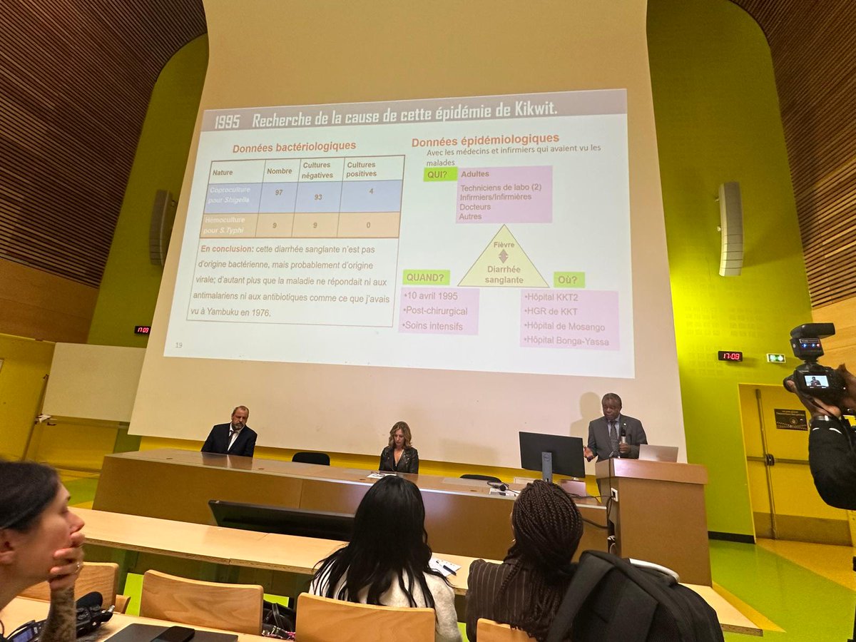 Pathogen Genomic Lab - INRB (@labgenpath) on Twitter photo The ceremony to confer the title of Doctor Honoris Causa is scheduled for tomorrow at <a href="/Sorbonne_Univ_/">Sorbonne Université</a> , in honour of eight personalities, including Professor <a href="/MTamfum/">Muyembe Tamfum</a> . Today, he shared his exceptional career during a conference on the fight against epidemics in Central Africa. The ceremony to confer the title of Doctor Honoris Causa is scheduled for tomorrow at <a href="/Sorbonne_Univ_/">Sorbonne Université</a> , in honour of eight personalities, including Professor <a href="/MTamfum/">Muyembe Tamfum</a> . Today, he shared his exceptional career during a conference on the fight against epidemics in Central Africa.