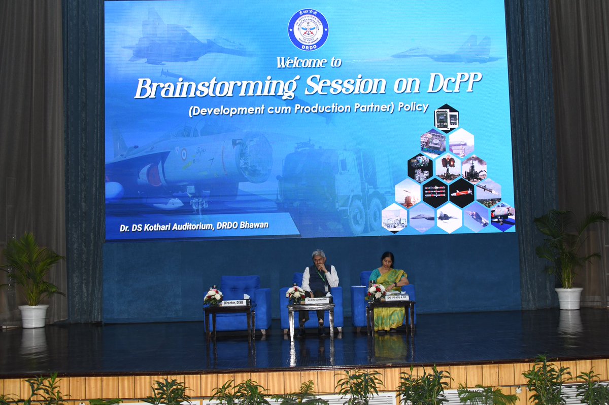 DRDO_India's tweet image. A one day Brainstorming session on Development cum Production Partner (DcPP) was organised today at DRDO Bhawan. Several major Defence Manufacturing companies and DRDO labs participated and discussed ways to make the process simpler and more robust boosting defence production