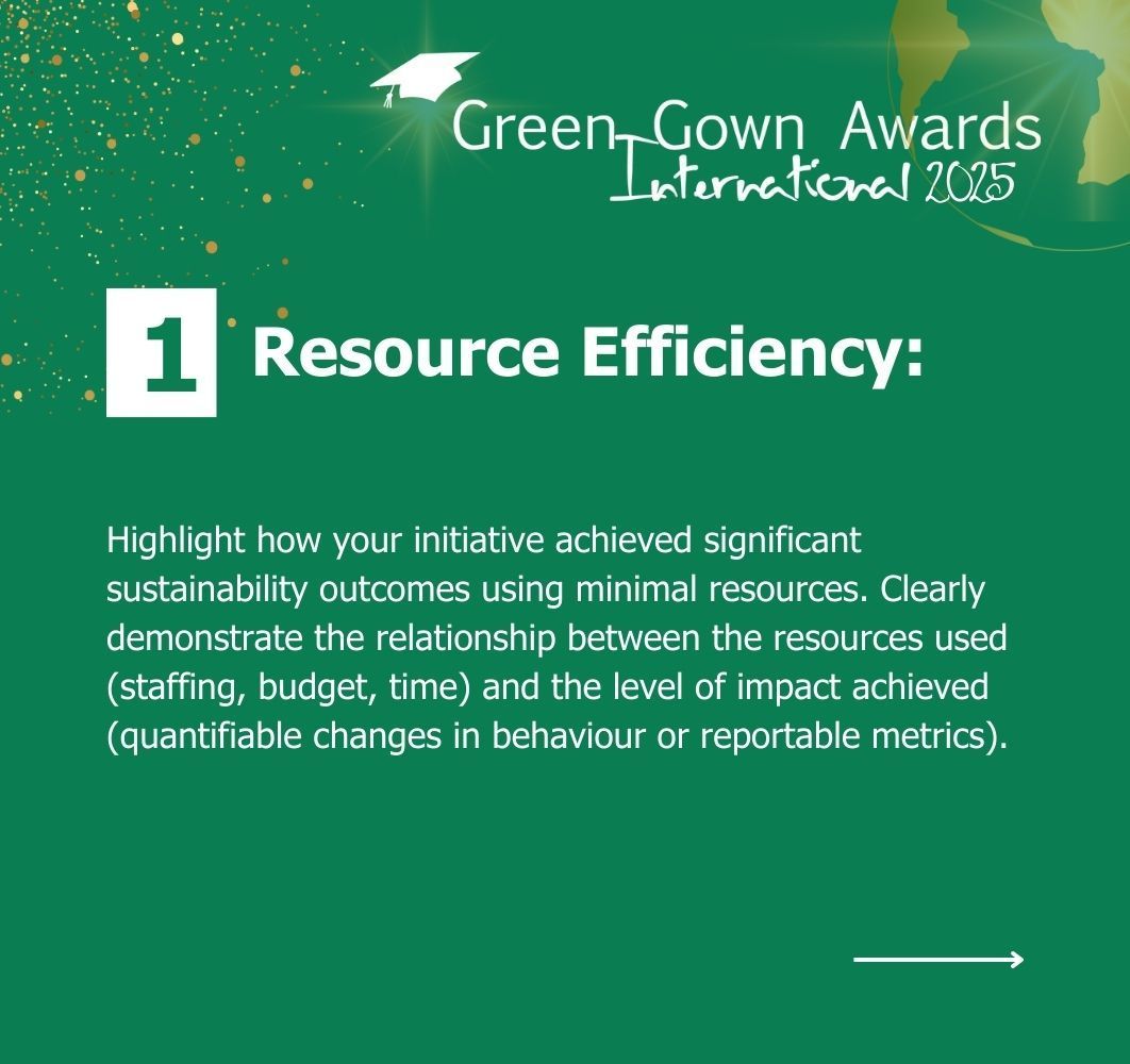 greengowns's tweet photo. Recognising institutions achieving remarkable sustainability impacts with minimal resources, inspiring creativity, scalability, and community engagement. 

Find out more and apply: https://t.co/XPBAmwyL1w 

 #SustainableEducation #GreenGownAwards #ClimateAction https://t.co/OtTitfhoab