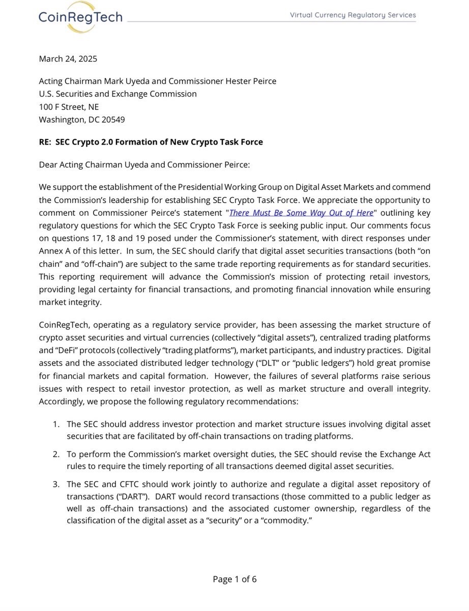 𝙉𝙀𝙒 : 🇺🇸SECが「暗号資産に関する大統領特別対策チーム」を設立

この発表では『デジタル資産証券の取引も、株や債券と同様に取引報告義務を順守すべき』と強調されている。

暗号資産にとってはネガティブニュースか🤔