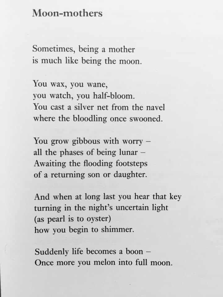 Grace Nichols. From: The Insomnia Poems (Bloodaxe, 2017). ‘Melon’ makes a glorious verb.