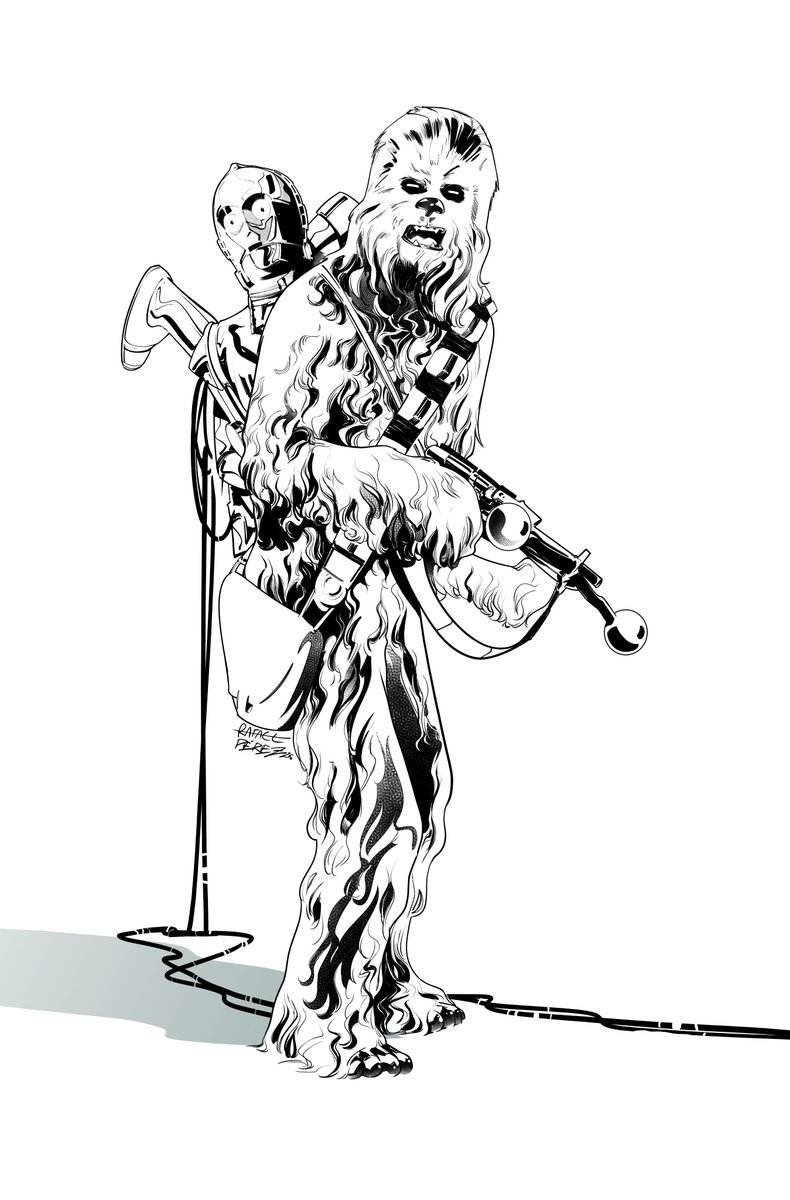 __rafape's tweet photo. Another #StarWars favourite moment of these two. Thinking about add some colors here in the future🤔

@swbooks #c3po #chewbacca #StarWarsArt https://t.co/nfwtQfHogw