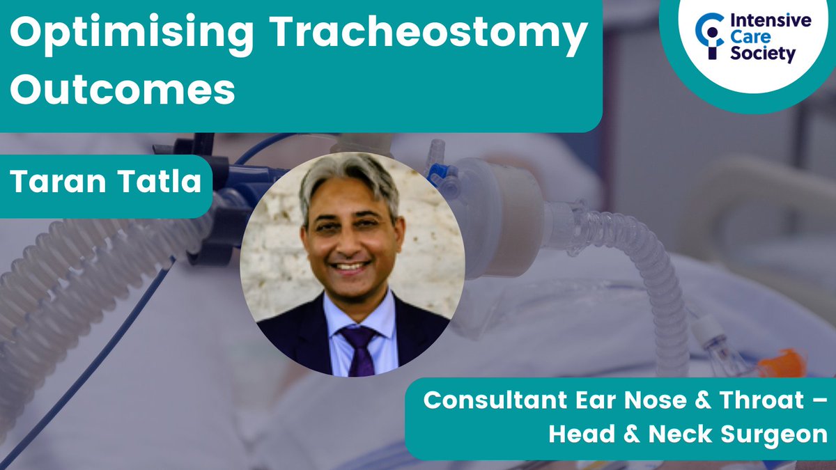 Finally Taran Tatla will look at the patient impact of innominate artery bleed as a rare complication.

An unmissable day for all things tracheostomy - book today!

bit.ly/trachstudyday