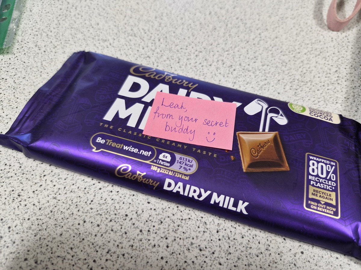This is just what I needed today! Thank you <a href="/AlbrightCentre/">Albright Education Centre</a> secret buddy! 💜
#edutwitter #staffwellbeing #colleagues #MentalHealth #semh