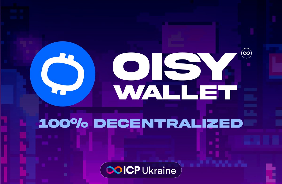 Ukraine_icp's tweet photo. 🌟 Why OISY?

OISY Wallet is more than just a wallet - it’s a complete evolution of how we manage digital assets. Built on the powerful Internet Computer (ICP), OISY is leading the charge toward a truly unified, secure, and decentralized digital finance experience. https://t.co/2jA7emxwEH