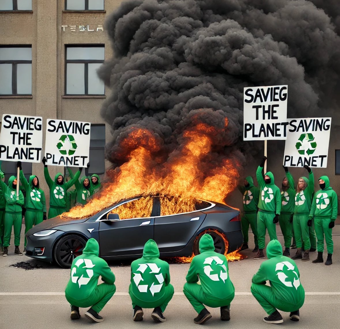 TroyHSierer's tweet photo. The hypocrisy of the left is overwhelming. #TeslaTakedown #Tesla https://t.co/Gcpq1Zfibv