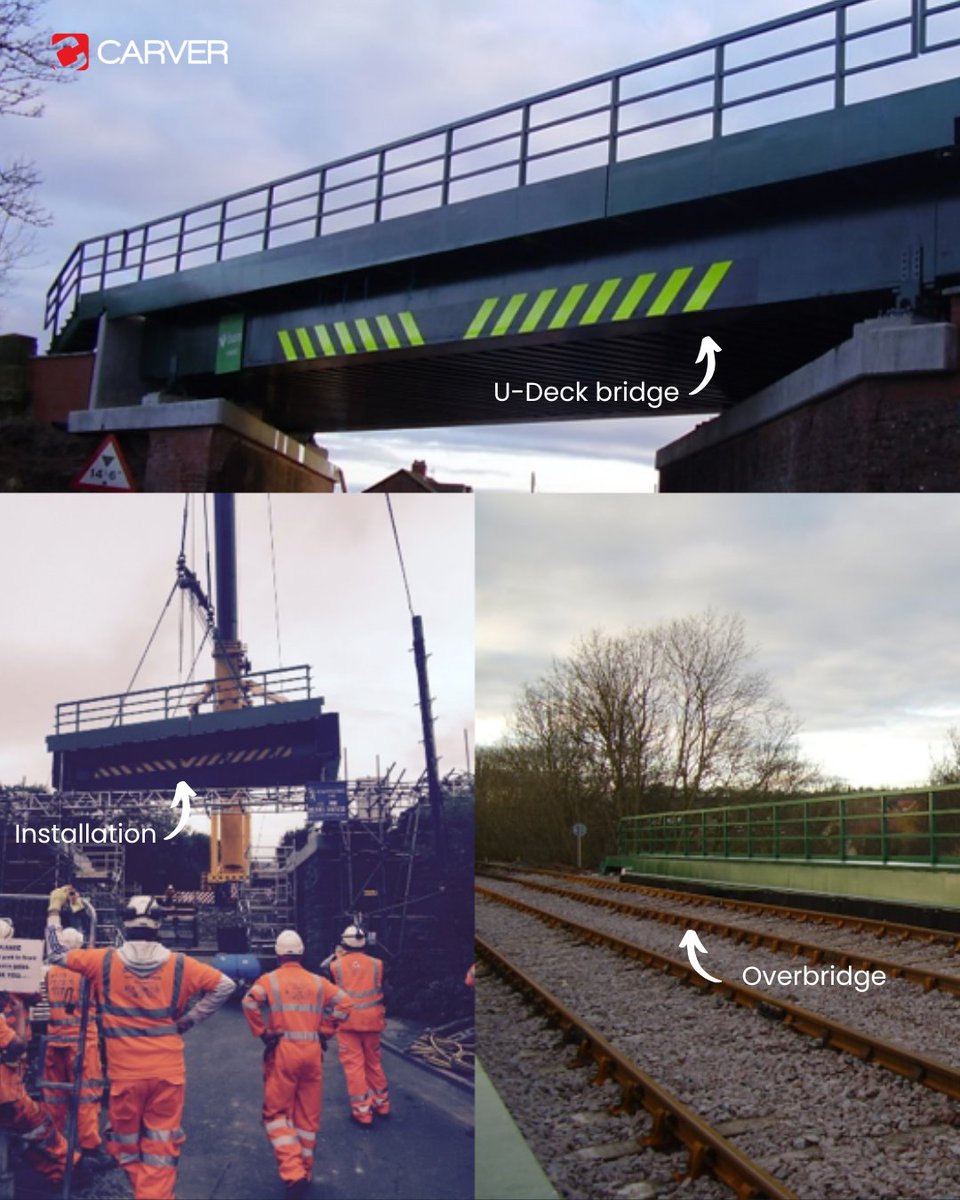 carvereng_'s tweet image. Nationwide U-Deck & Overbridge Solutions 🌉
For 20+ years, Carver Engineering has partnered with Tier 1 contractors and Network Rail to deliver U-Deck and Overbridge projects across the UK.
#SteelFabrication #CivilEngineering #EngineeringProject #BridgesOfInstagram #Fabrication