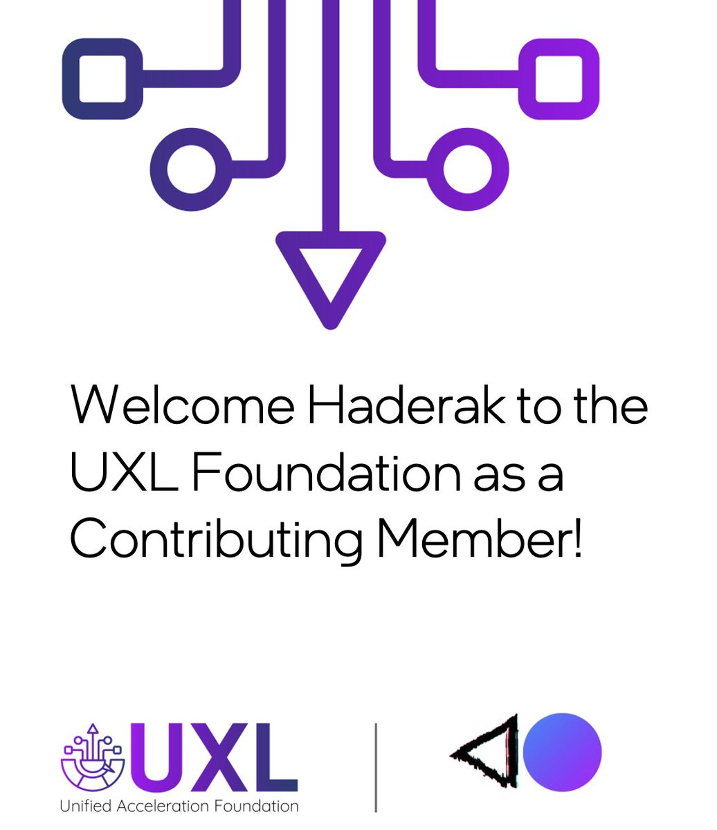 Please join us in welcoming #Haderak to the UXL Foundation as a Contributing Member!

bit.ly/4ewhm1z

#UXLFoundation #oneAPI