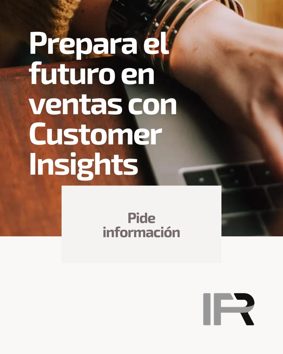 IFR_Group's tweet image. Pide información: ifr.es/es/dynamics-36… @IFR_Group 

#Dynamics365AI #CustomerInsights #DataDrivers #AIDataDrivers #D2A #DigitalMarketing #CustomerExperience #AgentsforCustomers #AIforCustomers #AIEdge #AgenticApplications #BusinessApplications #IntentionEconomy #Sales #GenAI