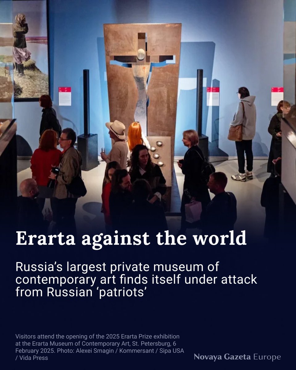 novayagazeta_en's tweet photo. Since St. Petersburg’s Erarta Museum of Contemporary Art first opened its doors in 2010, its exhibitions have pushed the limits of creative and political conformity, a challenging task that has only become more so as Russia sinks ever deeper into authoritarianism. 🧵 https://t.co/0wxqOggNTe